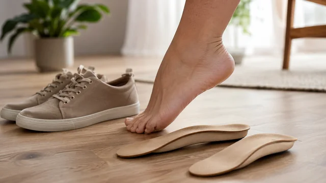 Insole ortopedi untuk telapak kaki sakit dan sepatu harian