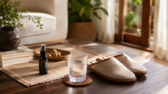 Minyak oles untuk telapak kaki pegal dengan sandal dan insole