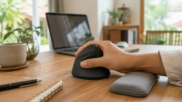 Mouse ergonomic untuk tangan pegal di meja kerja