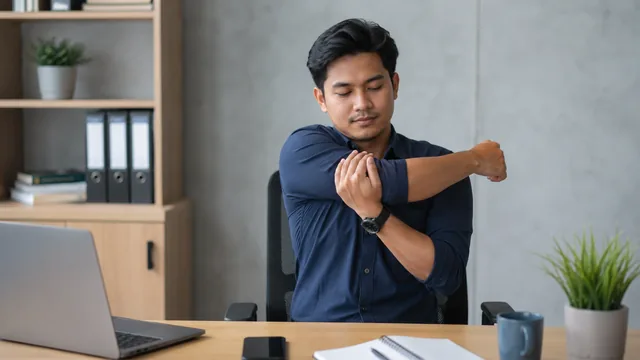 Pergelangan tangan pegal karena sering mengetik di keyboard